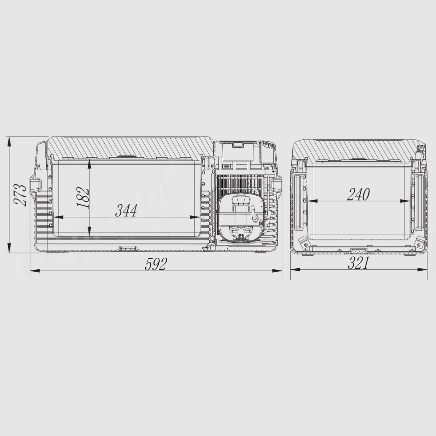 Frigider auto cu compresor Alpicool CL15 (15 litri). Pana la -20 grade C, (12, 24, 220 V) - imagine 6