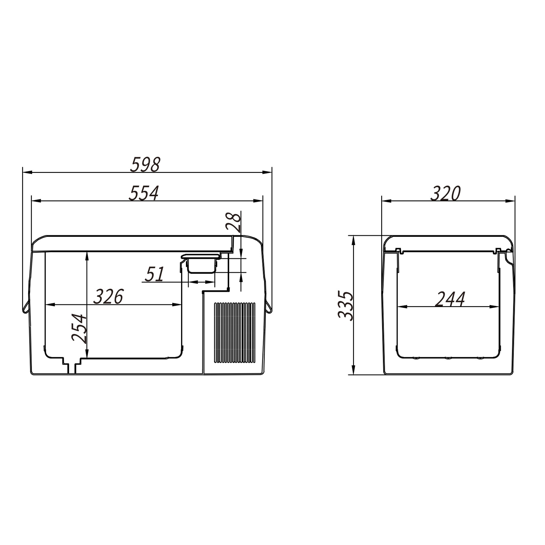 Frigider auto cu compresor Alpicool G22 (21 litri). Pana la -20 grade C. (12, 24, 220 V) - imagine 7