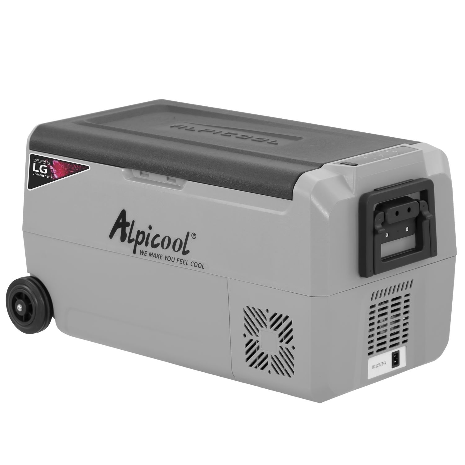 Frigider auto cu compresor Alpicool T36 (LG). 34 litri. Cu doua camere. Pana la -20 grade C. (12, 24, 220 V)